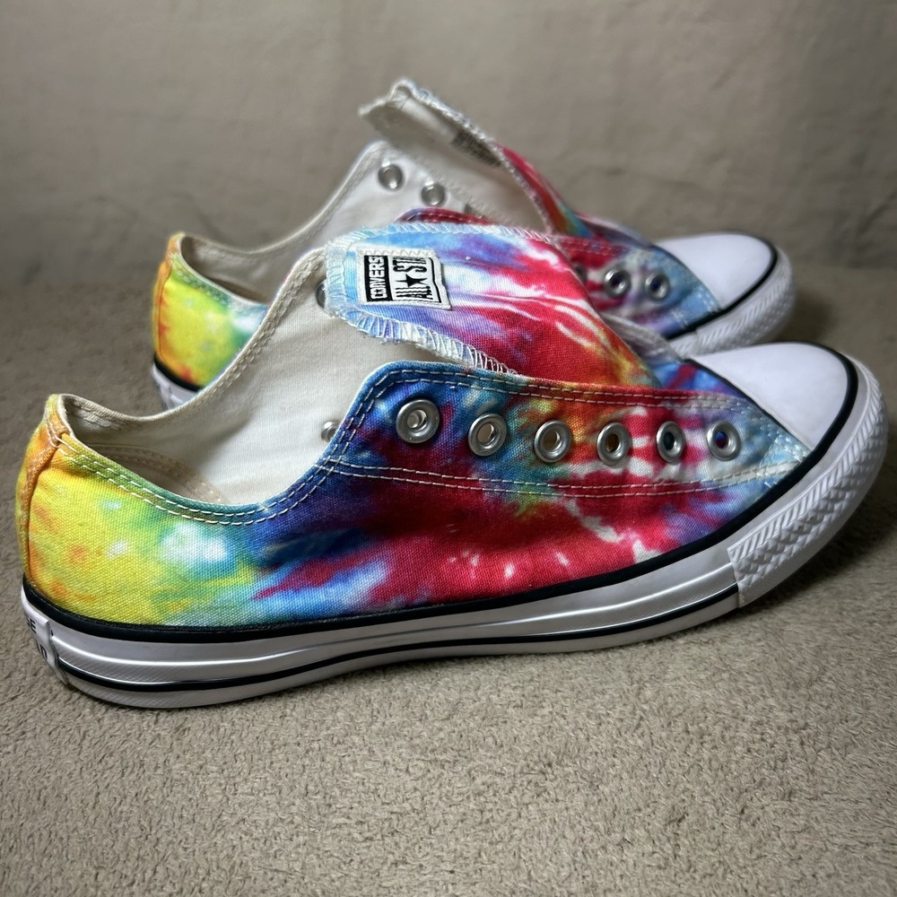 Converse Tie-Dye Low Top Sneakers in Rainbow Colors - Picture 7 of 11